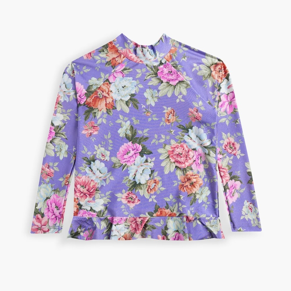 Zimmermann Kids‎ Pattie Rashguard in Purple Rose